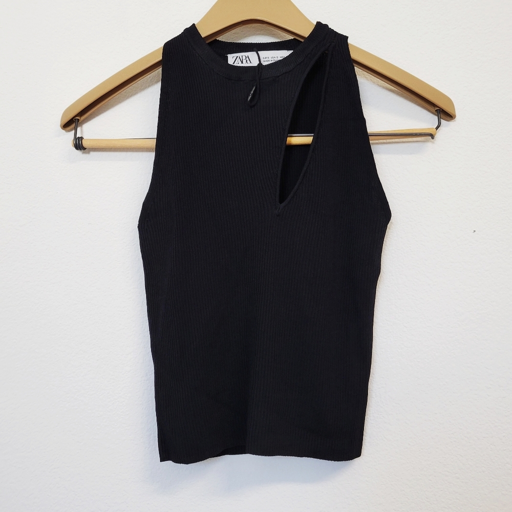 Zara cutout top black